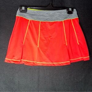 Women's XS Neon Pink Athletic Skort with Grey Waistband - FILA